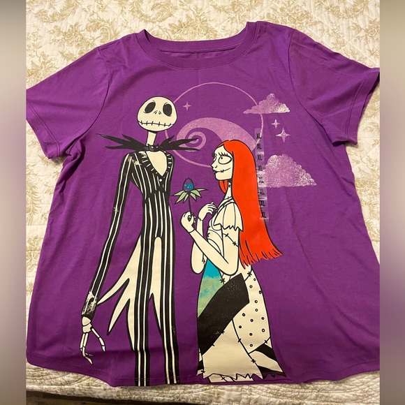 Brand new Nightmare Before Christmas Jack & Sally Graphic T Shirt xl teen